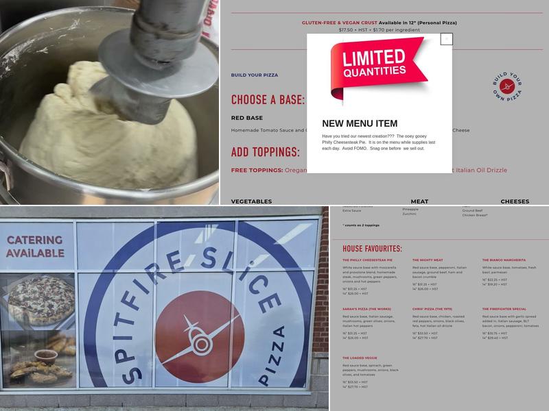 SPITFIRE SLiCE CO Menu