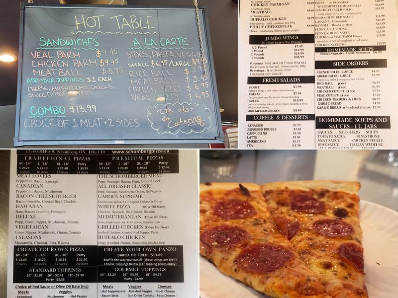 Schomberg Village Pizzeria Menu