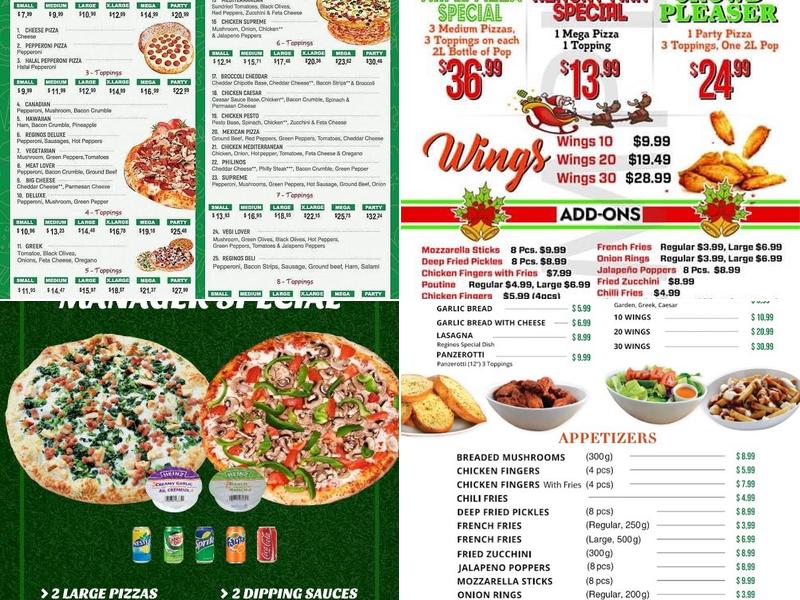 Reginos Pizza & Wings (Ajax) Menu