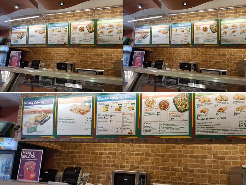 Subway Menu
