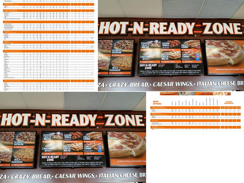 Little Caesars Pizza Menu