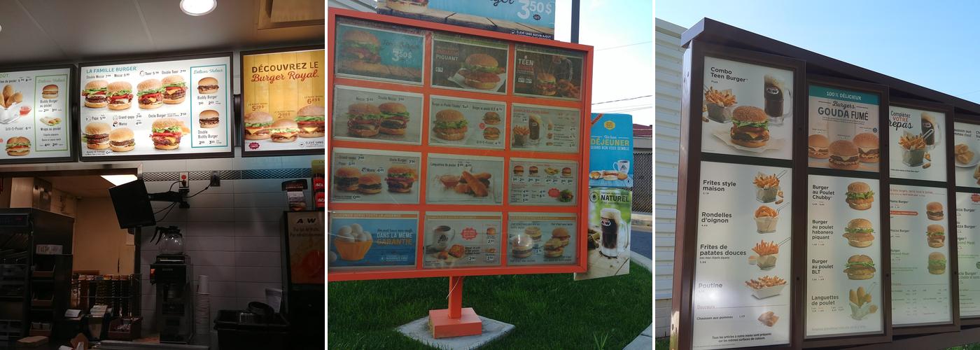 A&W Canada Menu