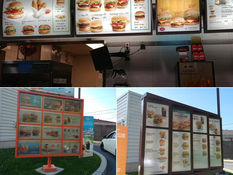A&W Canada Menu