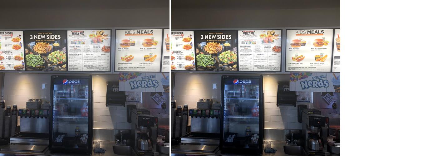 Harvey's Menu