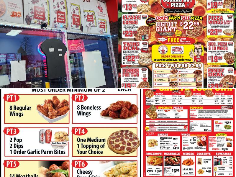 Square Boy Pizza Menu