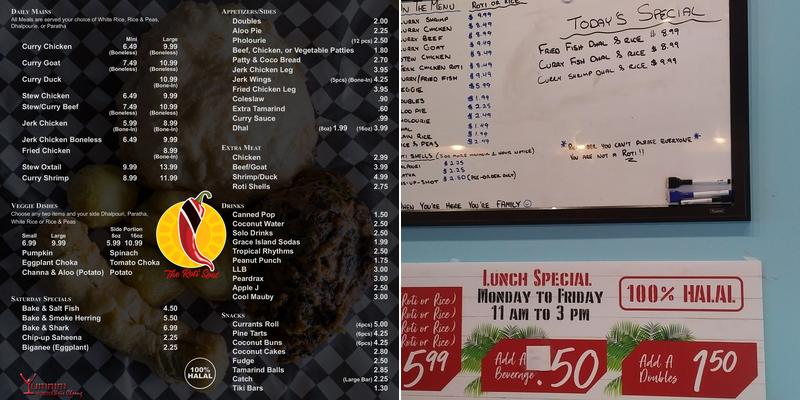 Roti N' Ting Menu