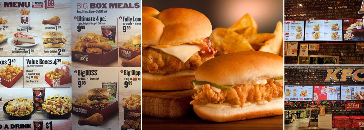 KFC Menu