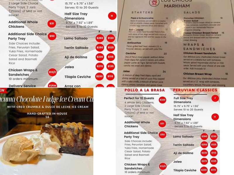 Los Chicos Markham Menu