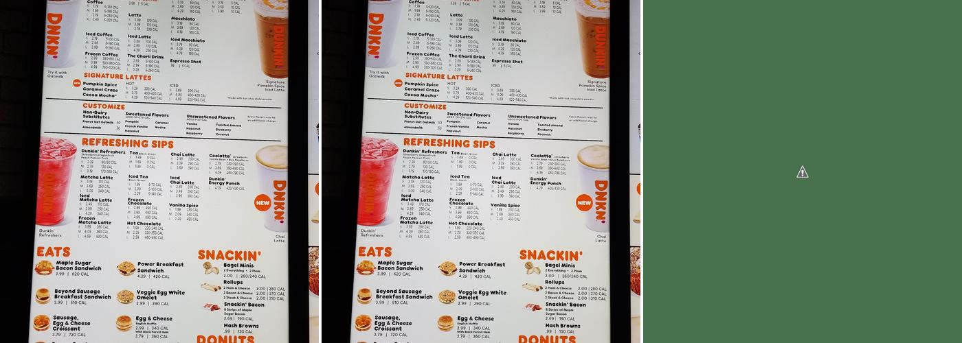 Dunkin' Menu