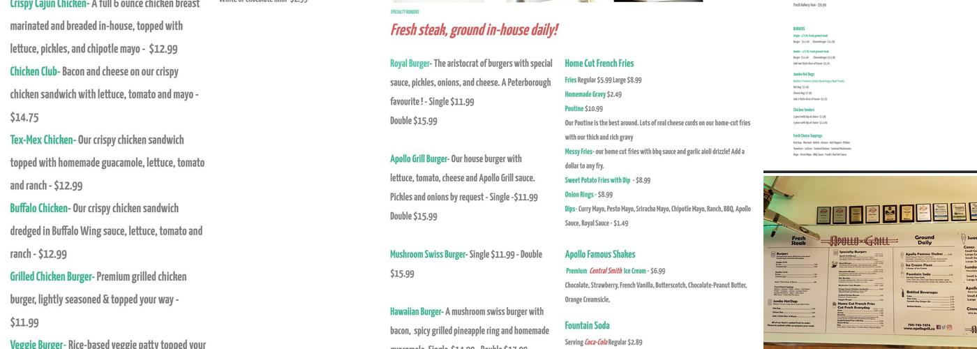 Apollo Grill Menu