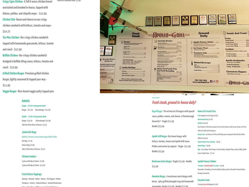 Apollo Grill Menu