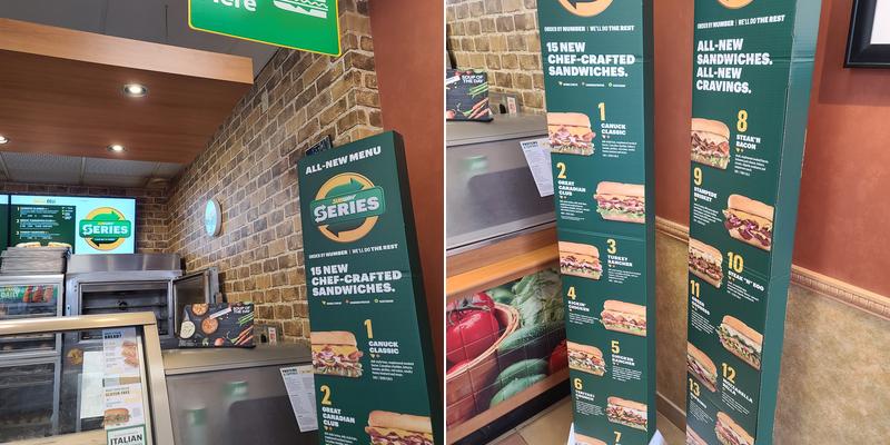 Subway Menu