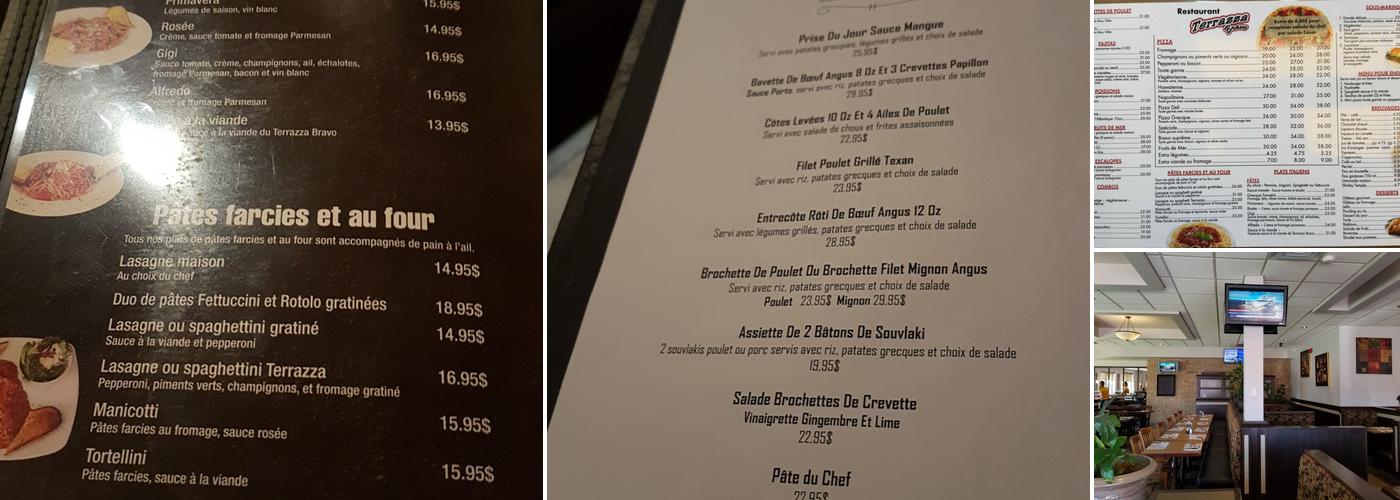 Restaurant Terrazza Bravo Menu