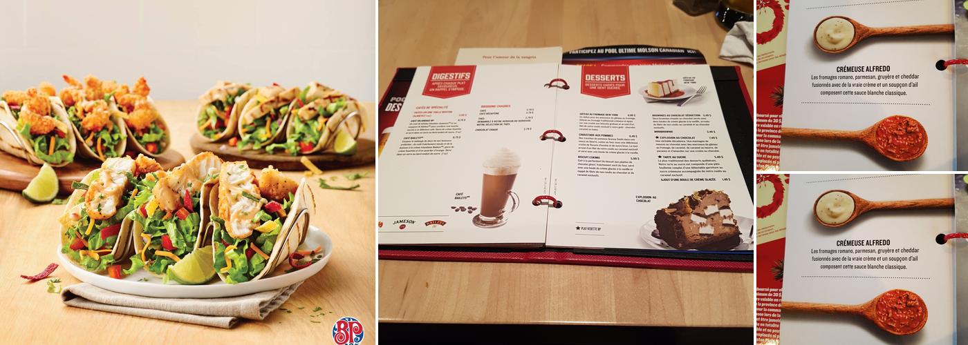 Boston Pizza Menu