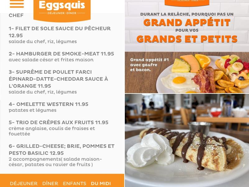 Eggsquis Menu