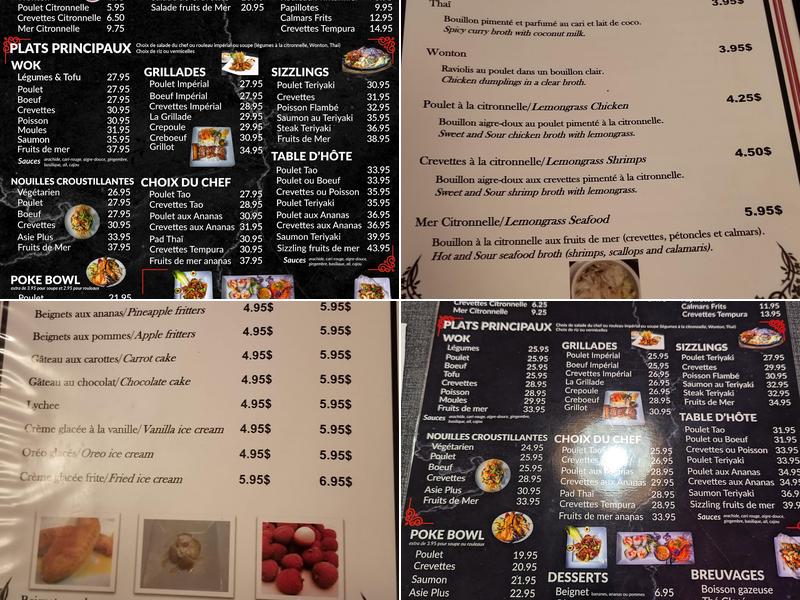 Restaurant Asie Plus | Restaurant Asiatique Menu