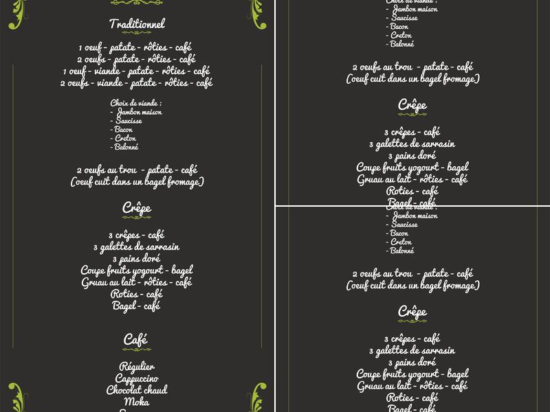 Citron Vert Café Resto Menu