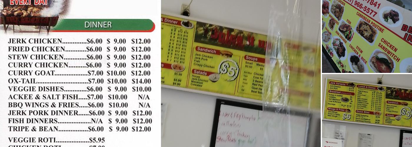 Spice It Up Menu