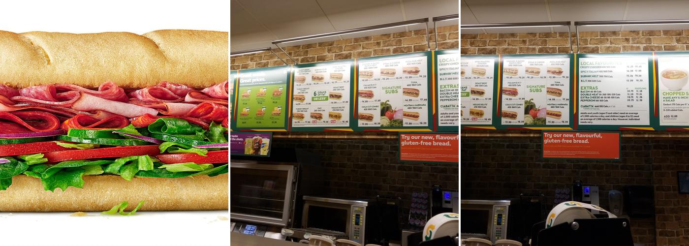 Subway Menu