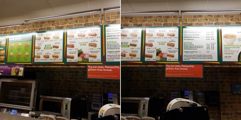 Subway Menu