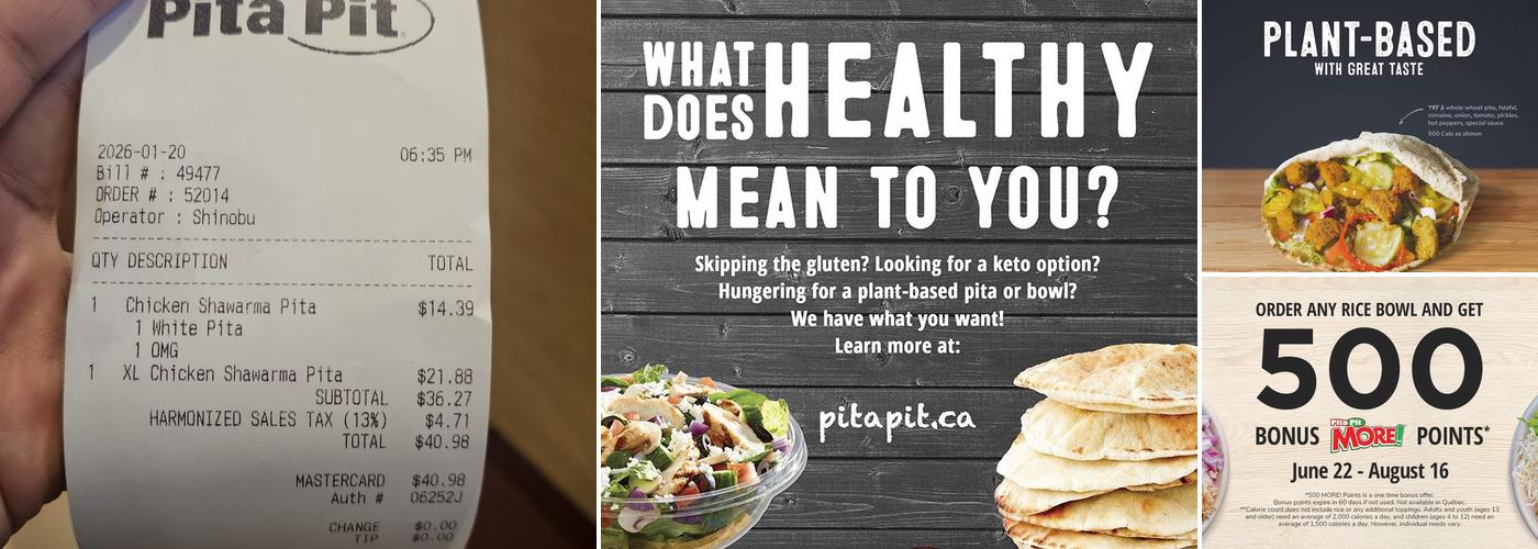 Pita Pit Menu