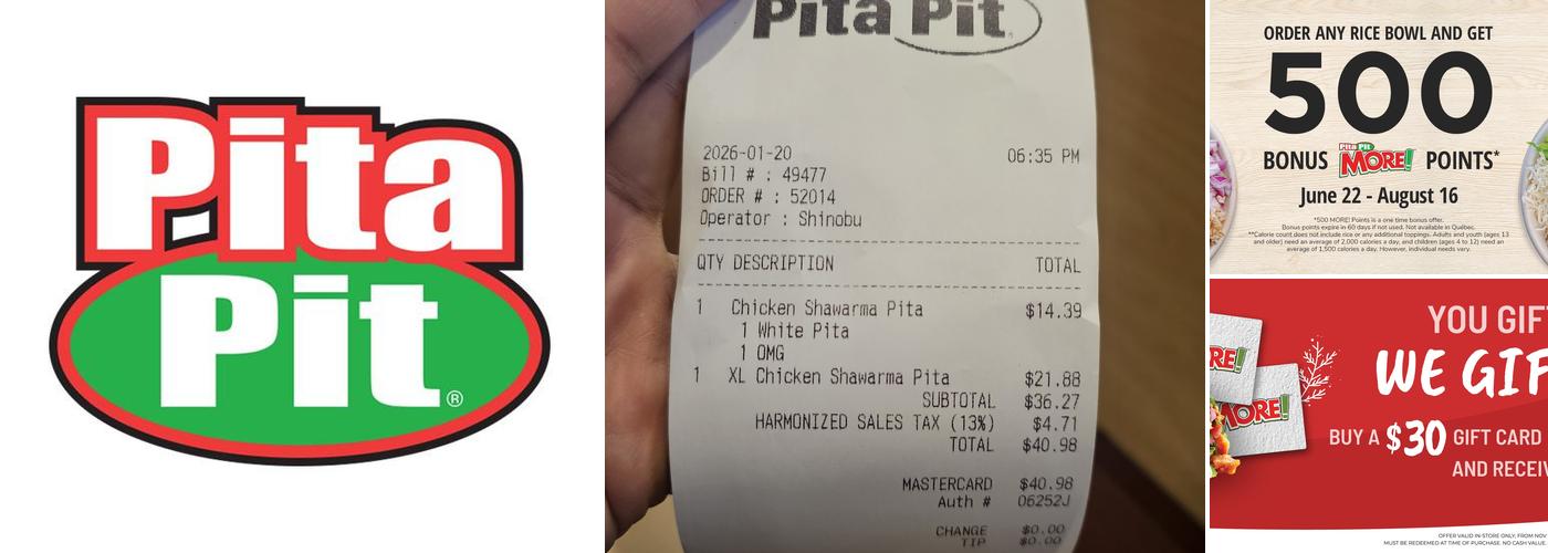 Pita Pit Menu