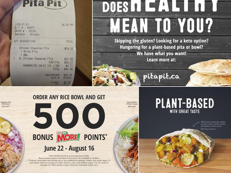 Pita Pit Menu