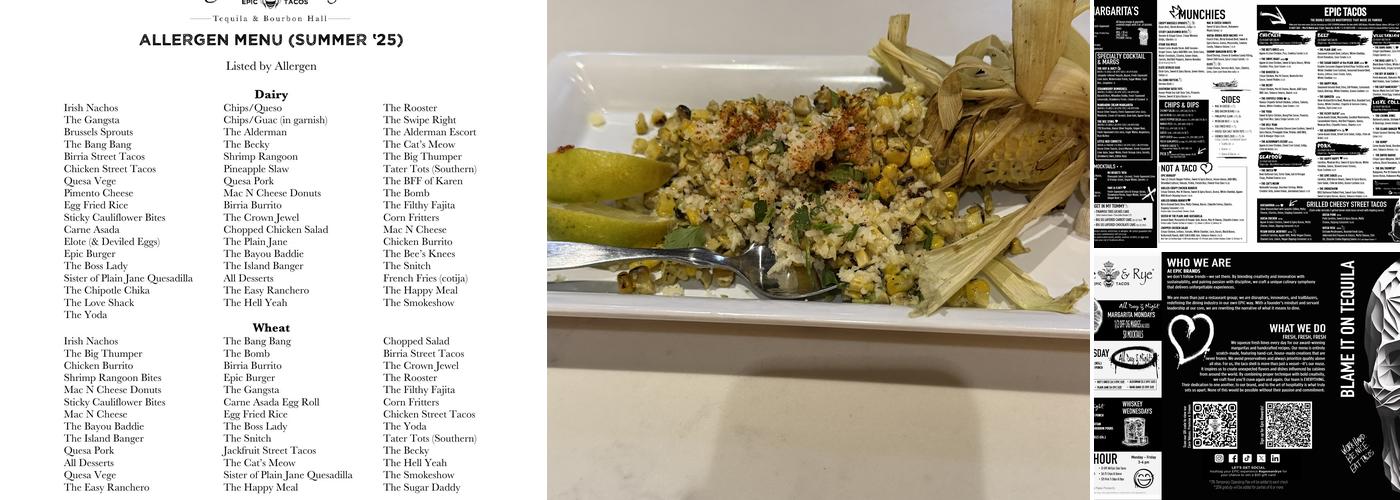 Agave & Rye Menu