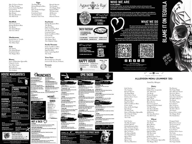 Agave & Rye Menu