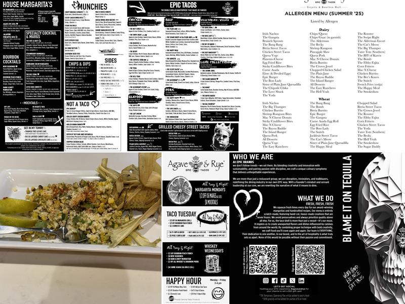 Agave & Rye Menu