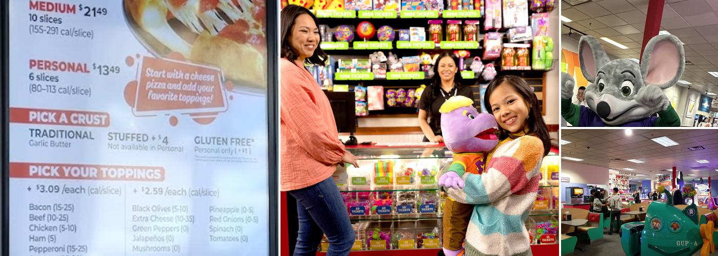 Chuck E. Cheese Menu