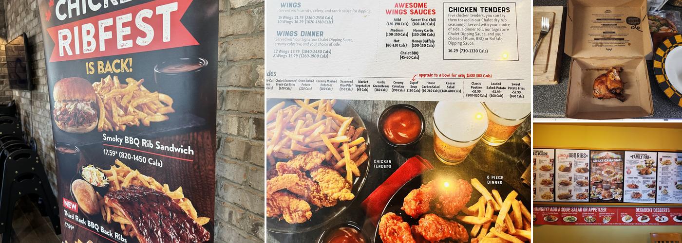 Swiss Chalet Menu
