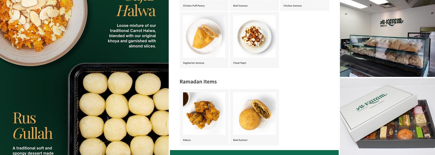 Al-Karam Sweets Menu