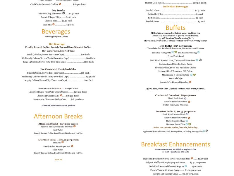 Johnston Residence Hall Menu