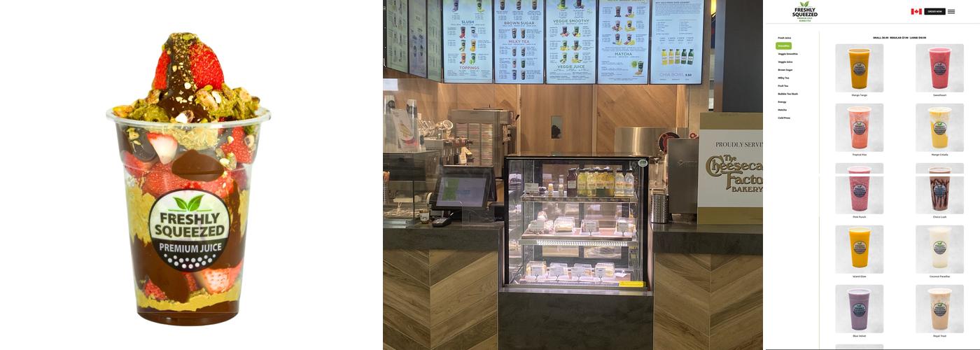 Freshly Squeezed Bubble Tea Menu