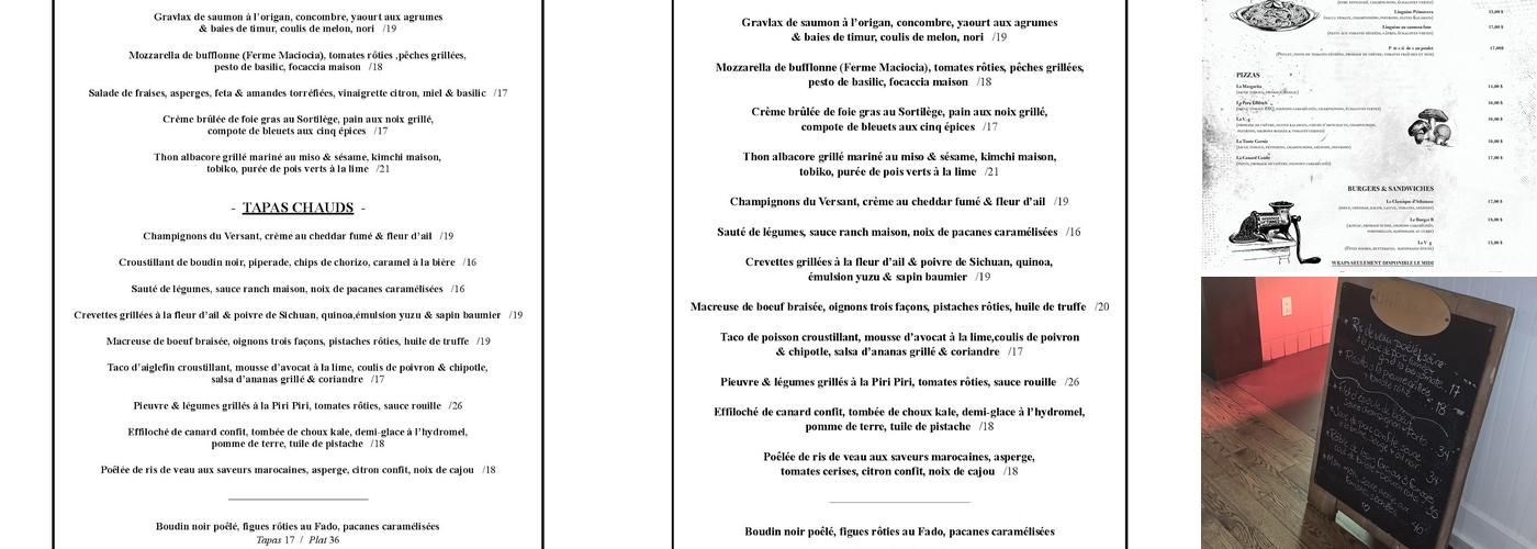 Station B Menu