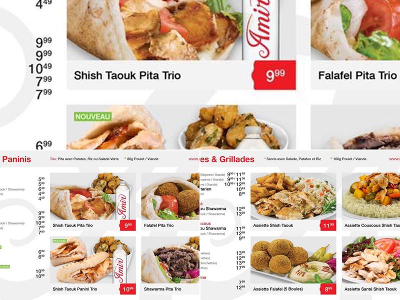 Restaurant Amir Rawdon Menu