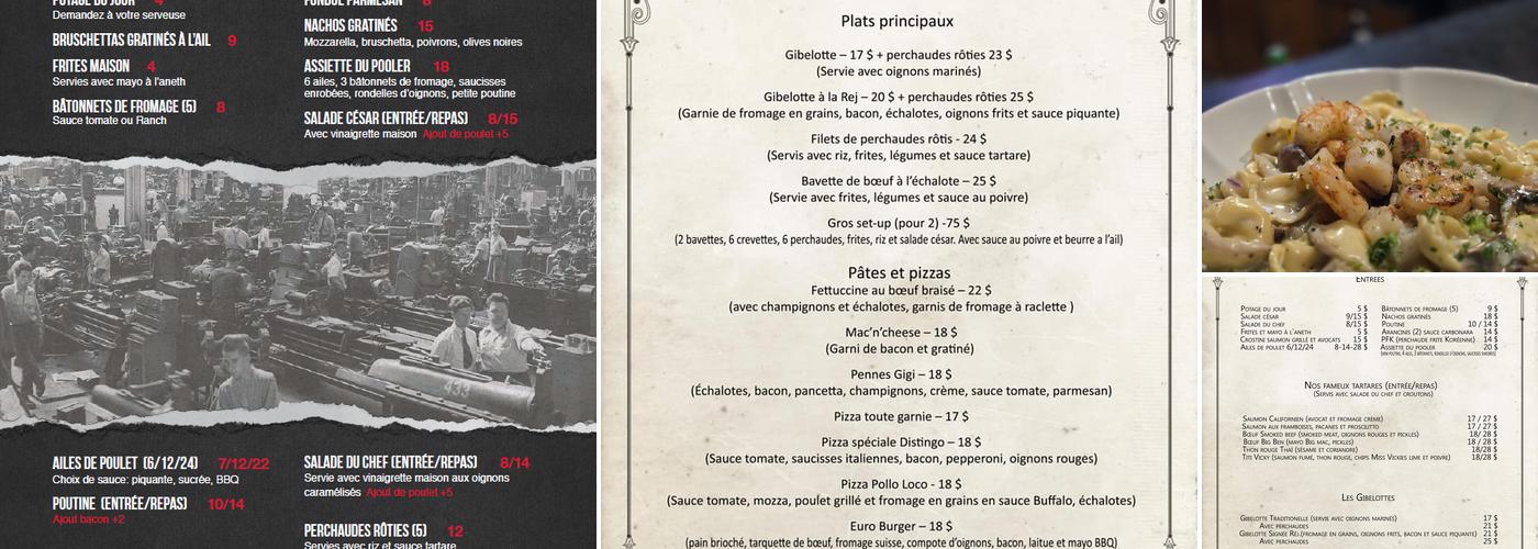 Le Distingo Resto-Pub Menu