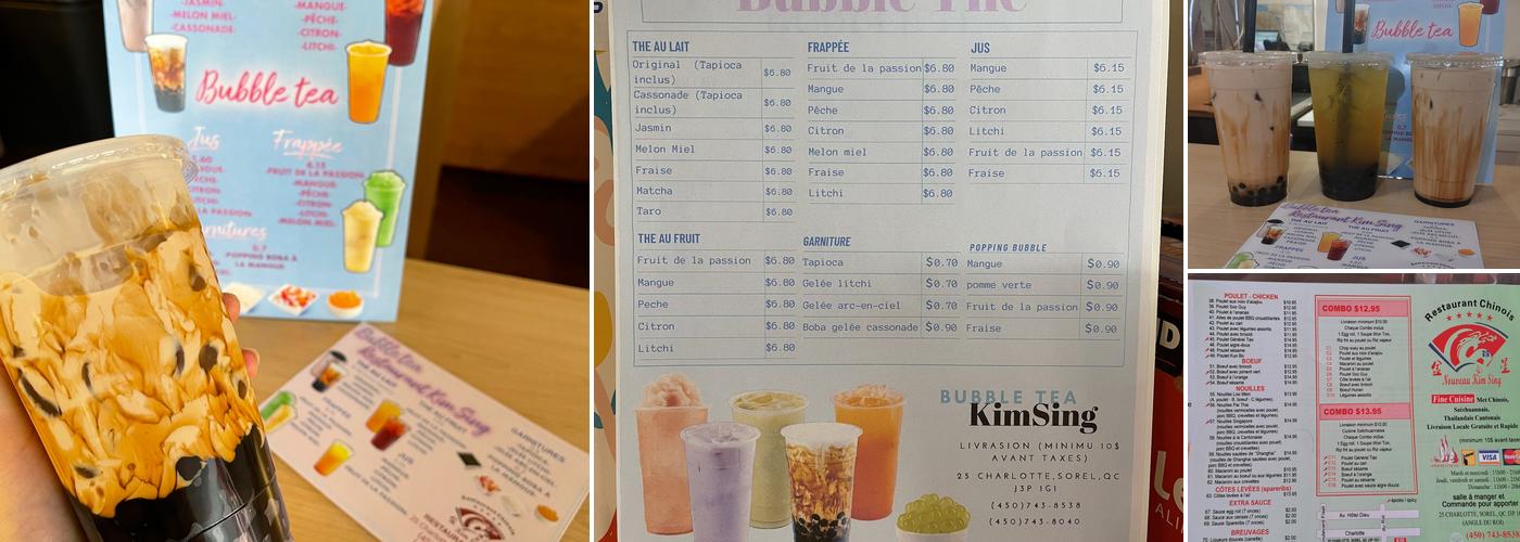 Restaurant Chinois Kim Sing Menu