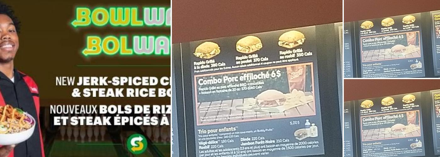 Subway Menu