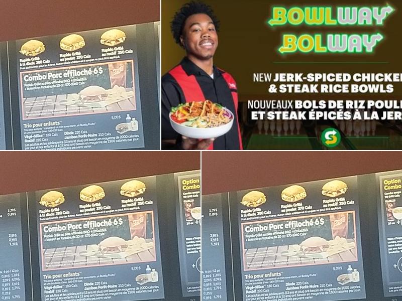 Subway Menu
