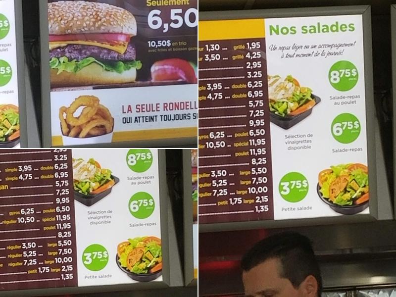 Le Petit Québec Menu