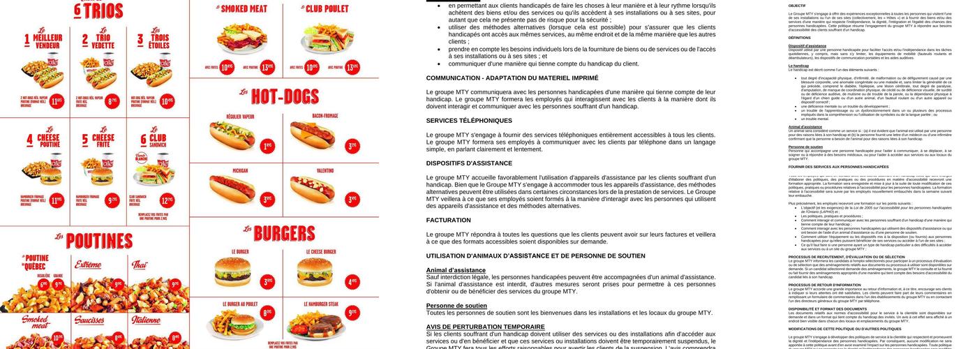 Valentine Menu