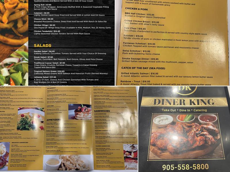 Diner King Menu