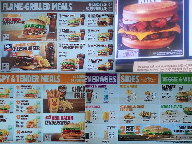 Burger King Menu