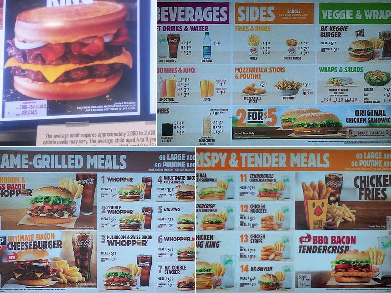 Burger King Menu