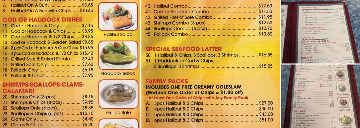 York Fish & Chips Menu