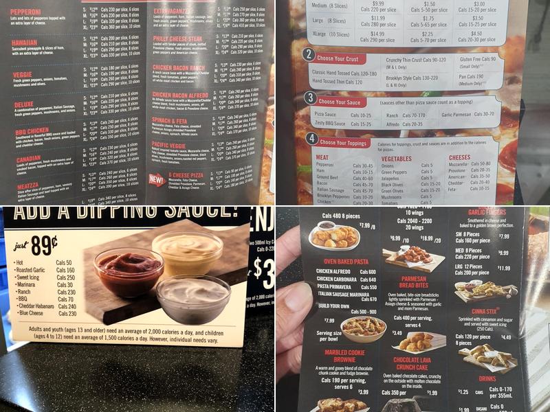 Domino's Pizza Menu