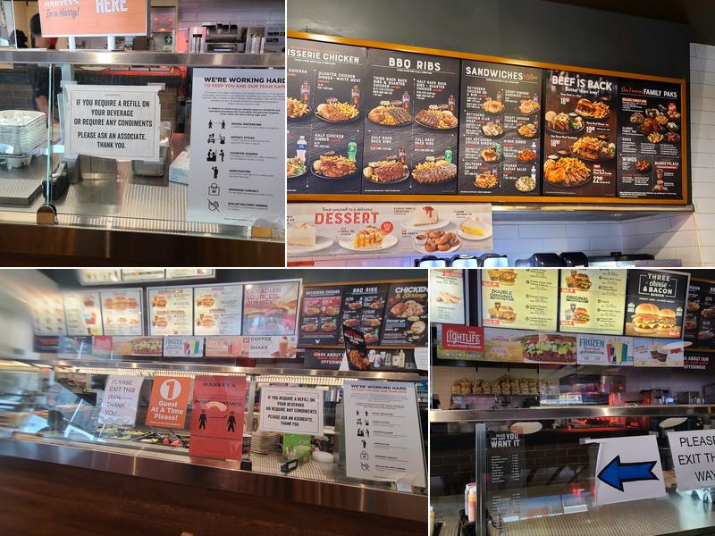 Harvey's Menu