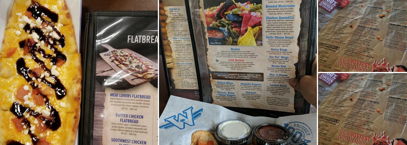Wild Wing Menu